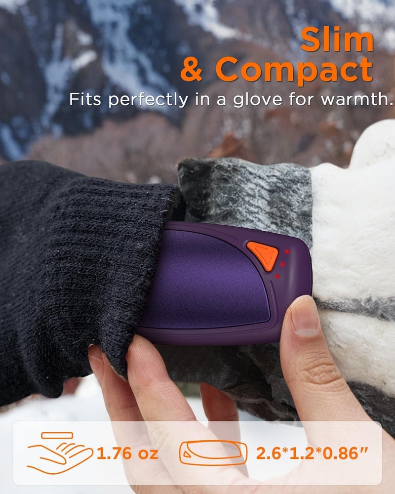 vimwing Hand Warmers Rechargeable with Charge Case, 2 Packs 14,000mAh Electric Hand Warmer Battery Powered Dual Sided Reusable Long Battery Life Portable Pocket Heater Gifts for Men Women Golf, Hunting Gear - Image 5